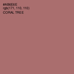 #AB6E6E - Coral Tree Color Image